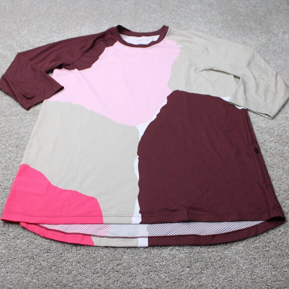 POC Pure Cycling Shirt Mens 2XL XXL Pink/Red/Beige 3/4 Sleeve MTB Bike Jersey - Picture 2 of 16